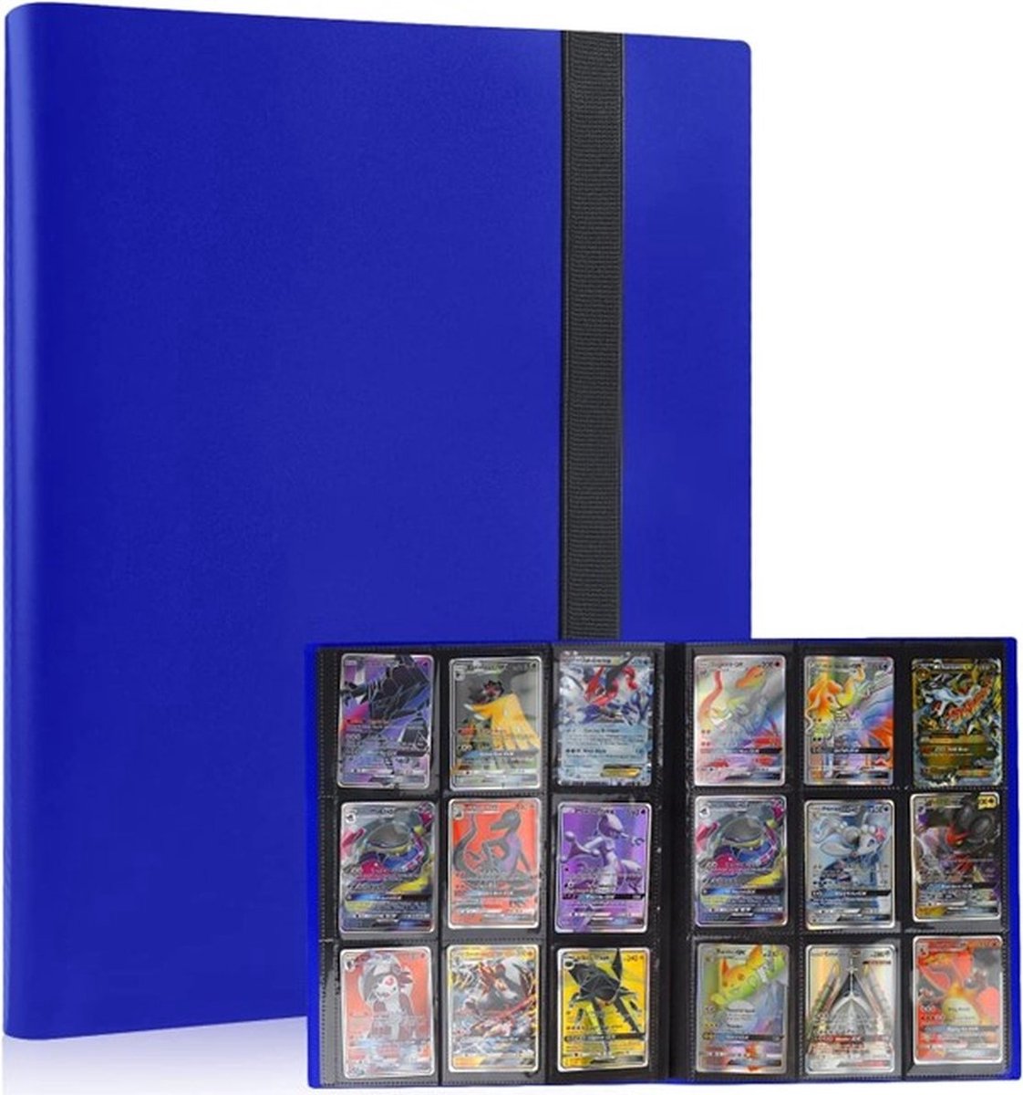 TradingCardPro - Donkerblauwe verzamelmap geschikt voor Pokémon kaarten - Map voor 360 kaarten - 20 Pagina’s - 9 Pocket - A4 Formaat - Premium Kwaliteit - Box - Binder Donkerblauw