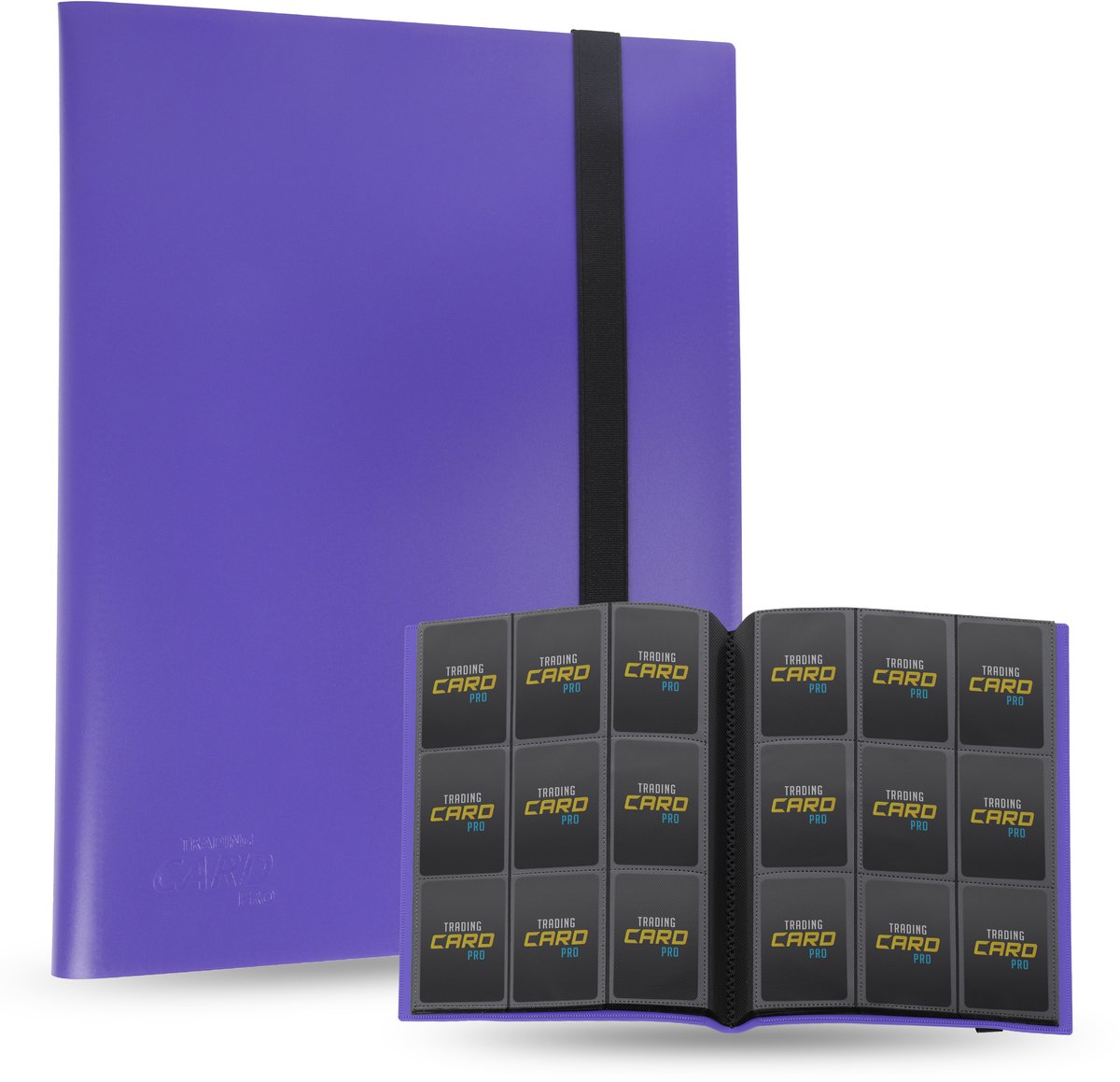 TradingCardPro - Paarse verzamelmap binder geschikt voor Pokémon kaarten - Map voor 360 kaarten - 20 Pagina’s - 9 Pocket - A4 Formaat - Premium Kwaliteit - Binder Paars