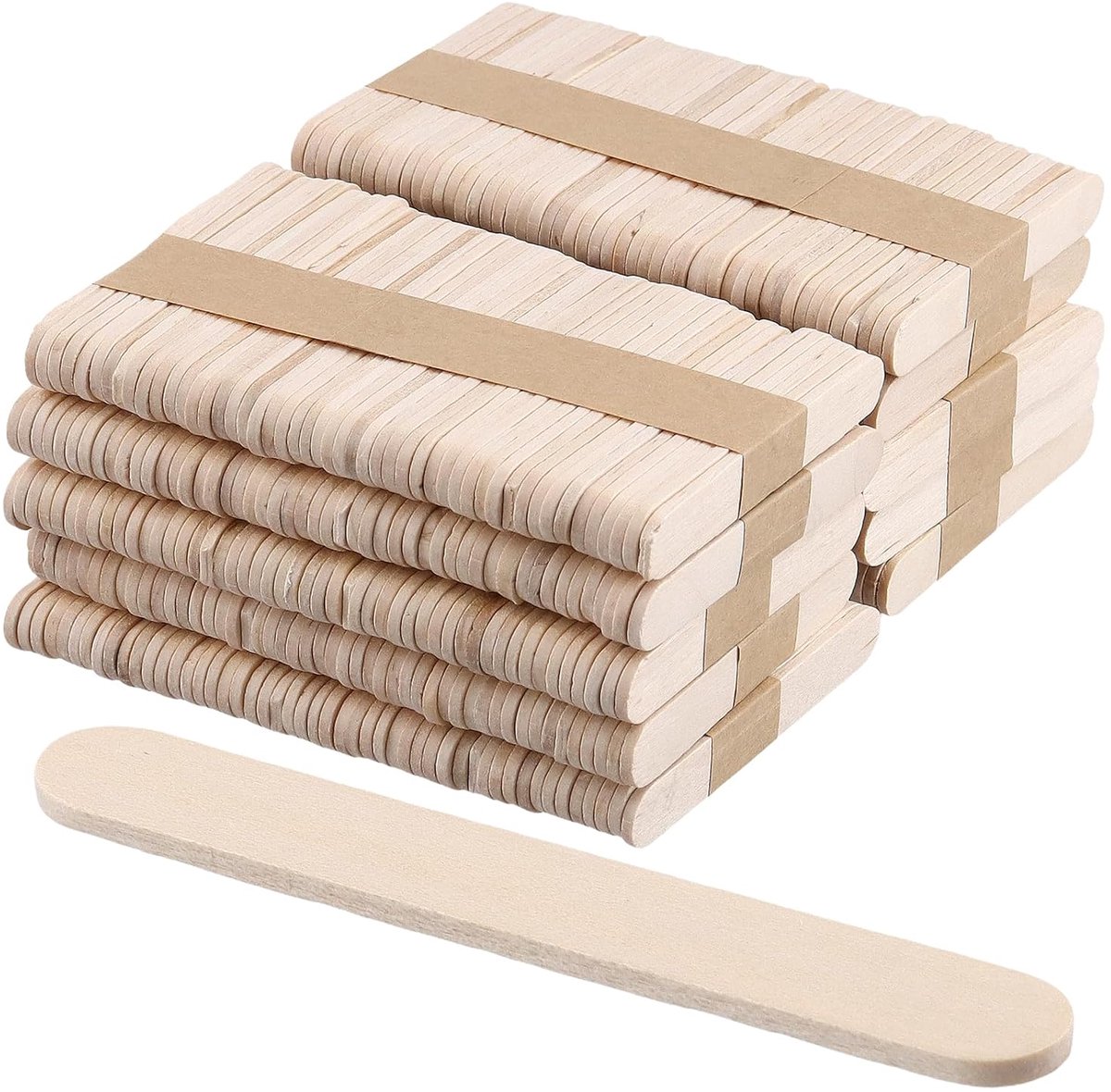 TRANKIELO® - 2000 Houten Lollystokjes 2,5 Inch - 65x10x2 mm - Geschikt voor DIY Ambachten en Decoratie