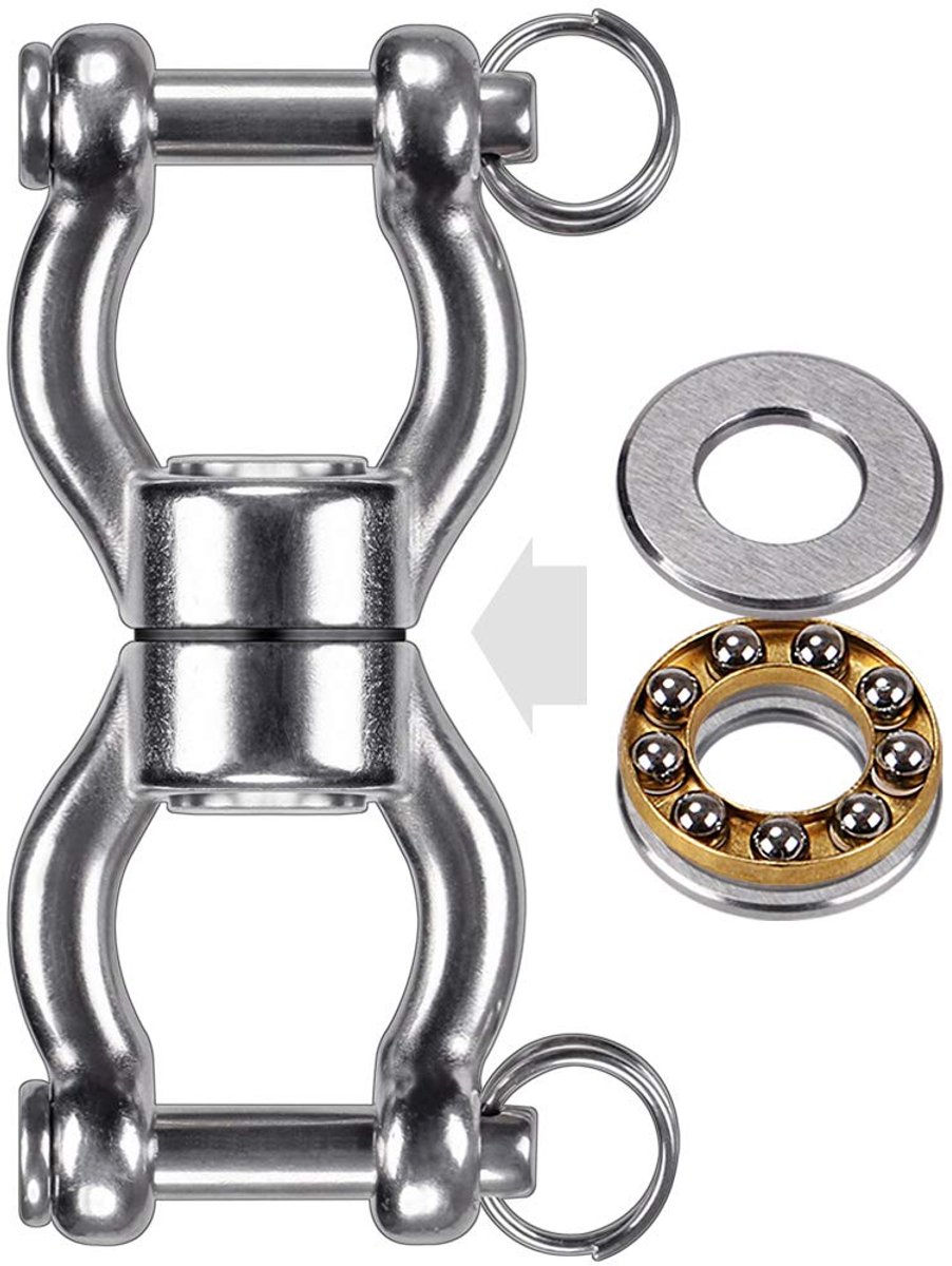 TRANKIELO® - 360° roterende schommelaccessoire - hoogwaardig metaal - 1200LB capaciteit - ideaal voor schommels en hangmatten