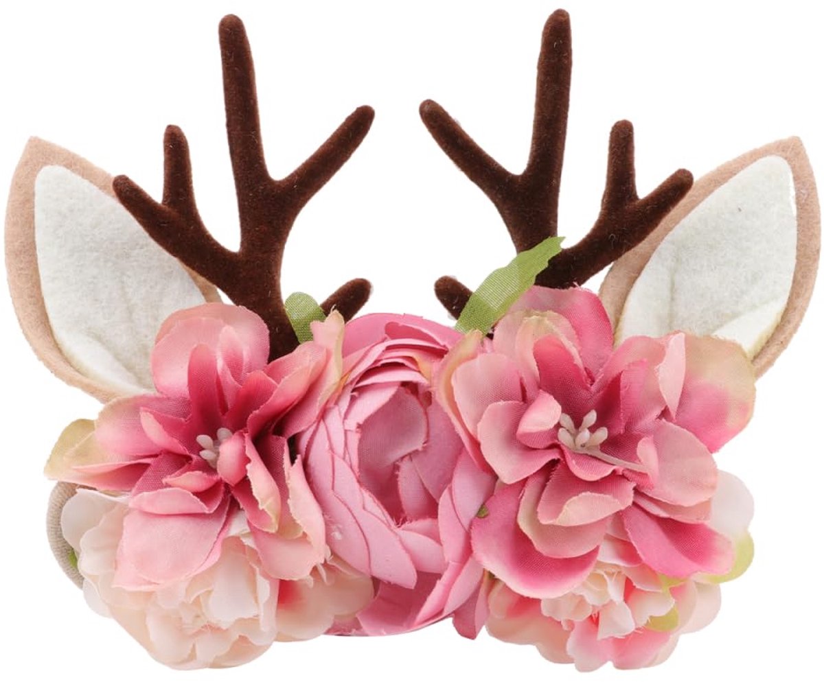 TRANKIELO® - Babyhoofdband Rendier Hoofdtooi - Kerstfeest Haaraccessoires - Comfortabele en Stijlvolle Hoofdband voor Kinderen