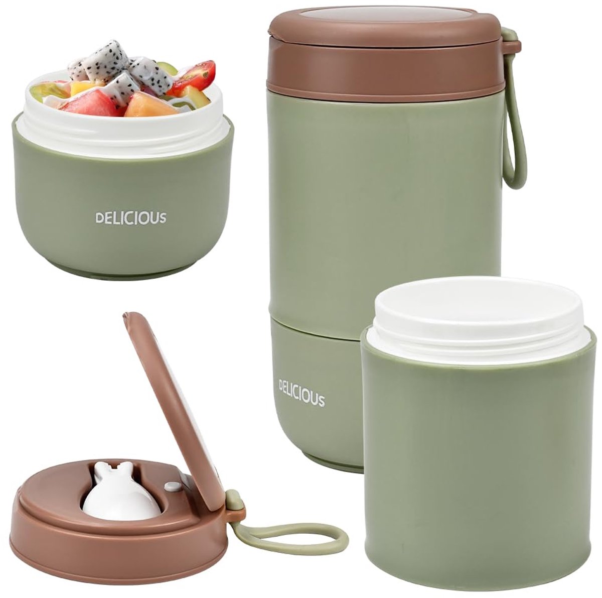 TRANKIELO® - Draagbare Ontbijtmok – Lekvrij en Magnetronbestendig – Ideaal voor Onderweg – Duurzaam en Praktisch