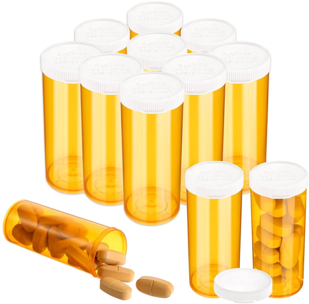 TRANKIELO® - Draagbare pillendoosjes 9 stuks – Doorzichtig, compact en veilig voor medicijnen – 6,6 x 3 x 3,3 cm