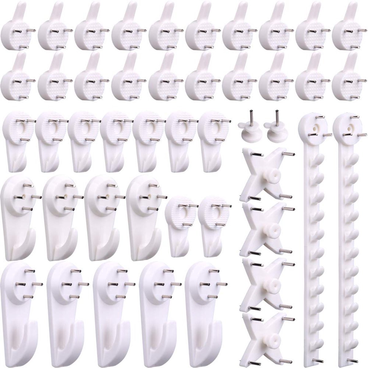 TRANKIELO® - Foto Ophanging Kit voor Bakstenen Muren - 53 Stuks - Duurzaam PVC - Ondersteunt tot 5 KG