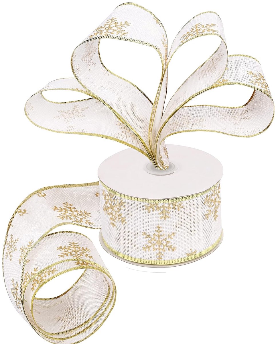 TRANKIELO® - Glinsterend organza lint 20m x 6,3cm - Decoratief cadeaulint voor kerst, geschenken en knutselprojecten