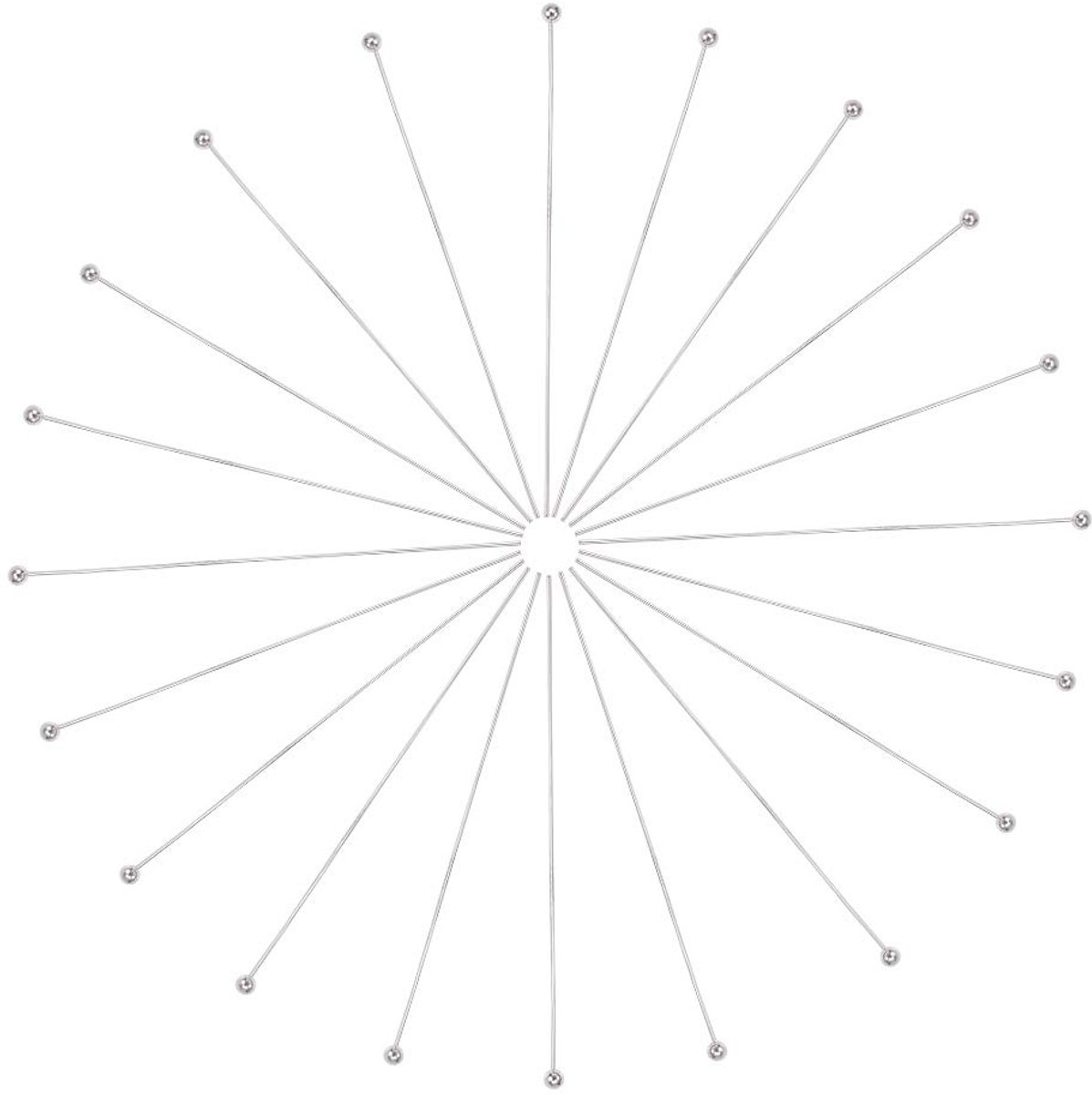 TRANKIELO® - Messing Sieraden Naalden voor Kogelkop Oorbellen, Hangers, en Armbanden – 50mm, Set van 100 Stuks