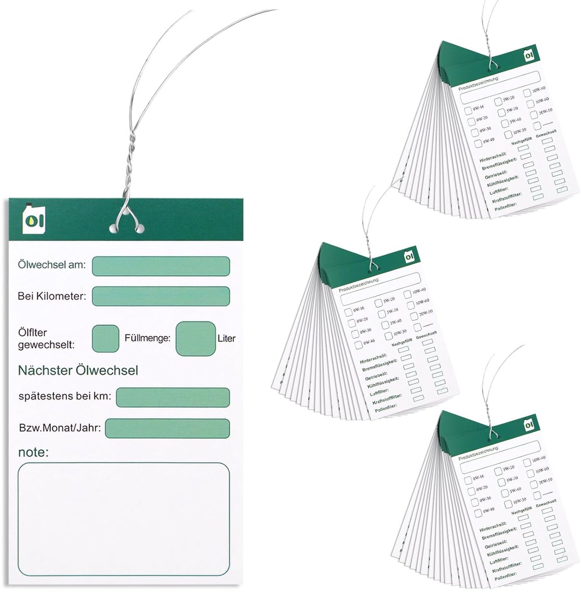 TRANKIELO® - Oliewisselbriefjes set van 50 - Duurzaam, dubbelzijdig en veelzijdig gebruik - Perfect voor auto-onderhoud