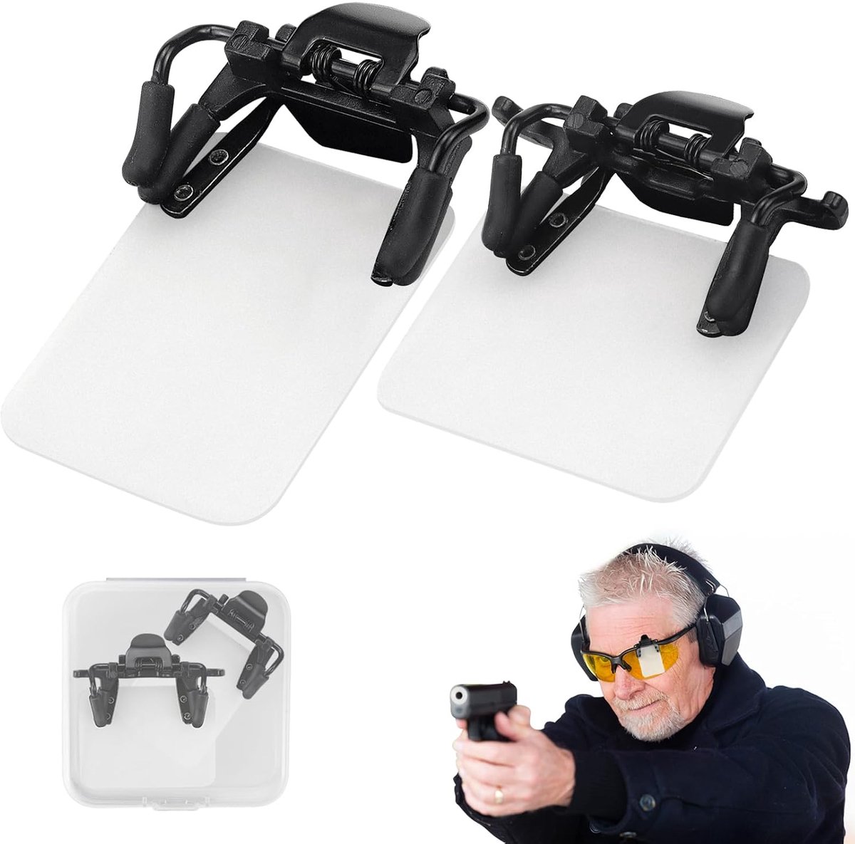 TRANKIELO® - Professionele schietbril voor boogschieten – Lichtgewicht, eenvoudig te bevestigen, 2 stuks