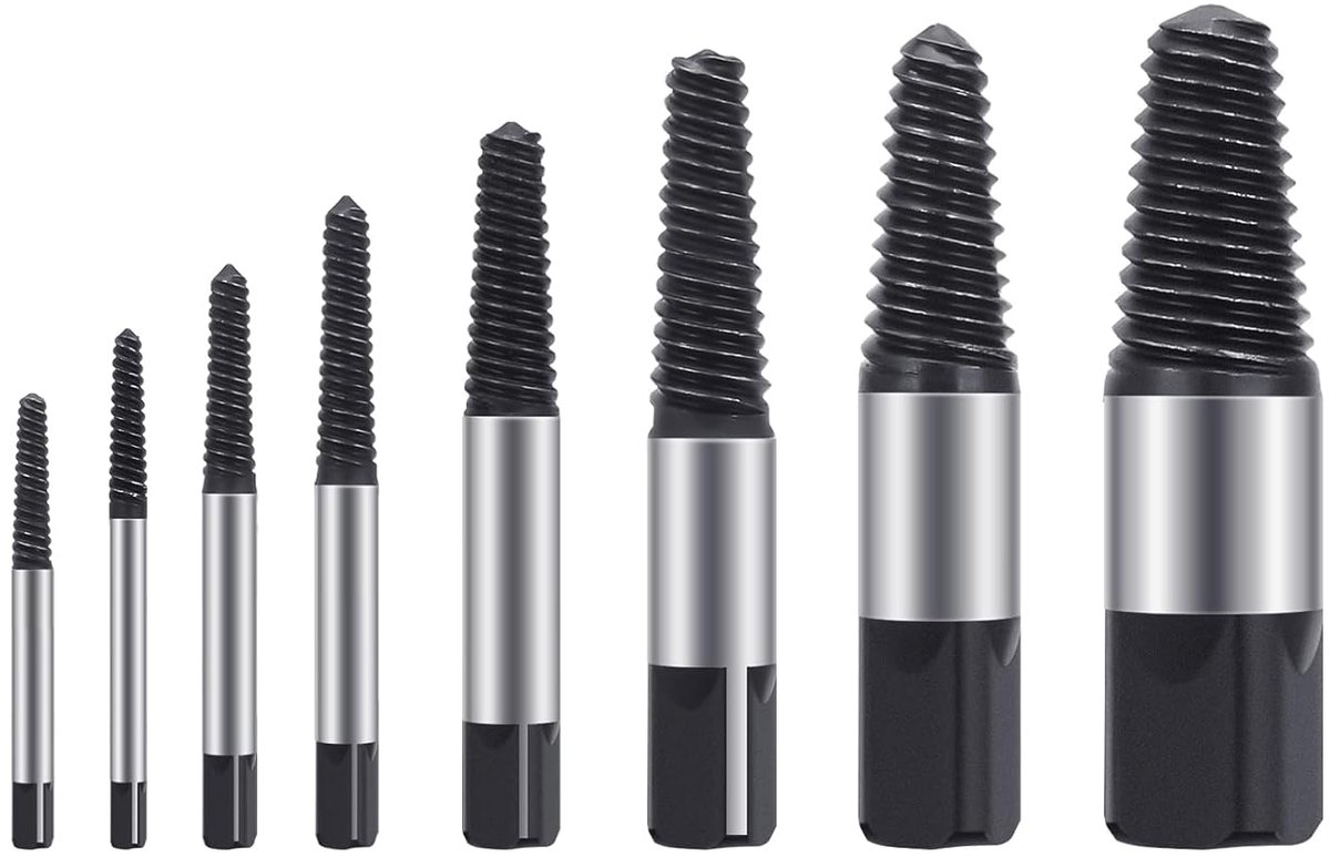 TRANKIELO® - Professionele schroefuitdraaiset 8 stuks – Hoogwaardig staal, veelzijdig & eenvoudig in gebruik