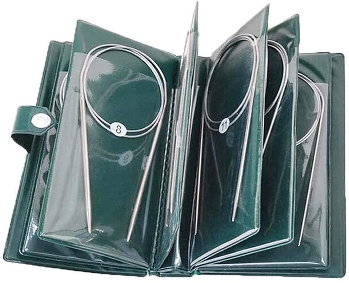 TRANKIELO® - Roestvrij Stalen Rondbreinaalden Set – 80 cm Lengte – 11-Delig – Verwisselbaar – Verschillende Maten van 1,5 mm tot 5,0 mm