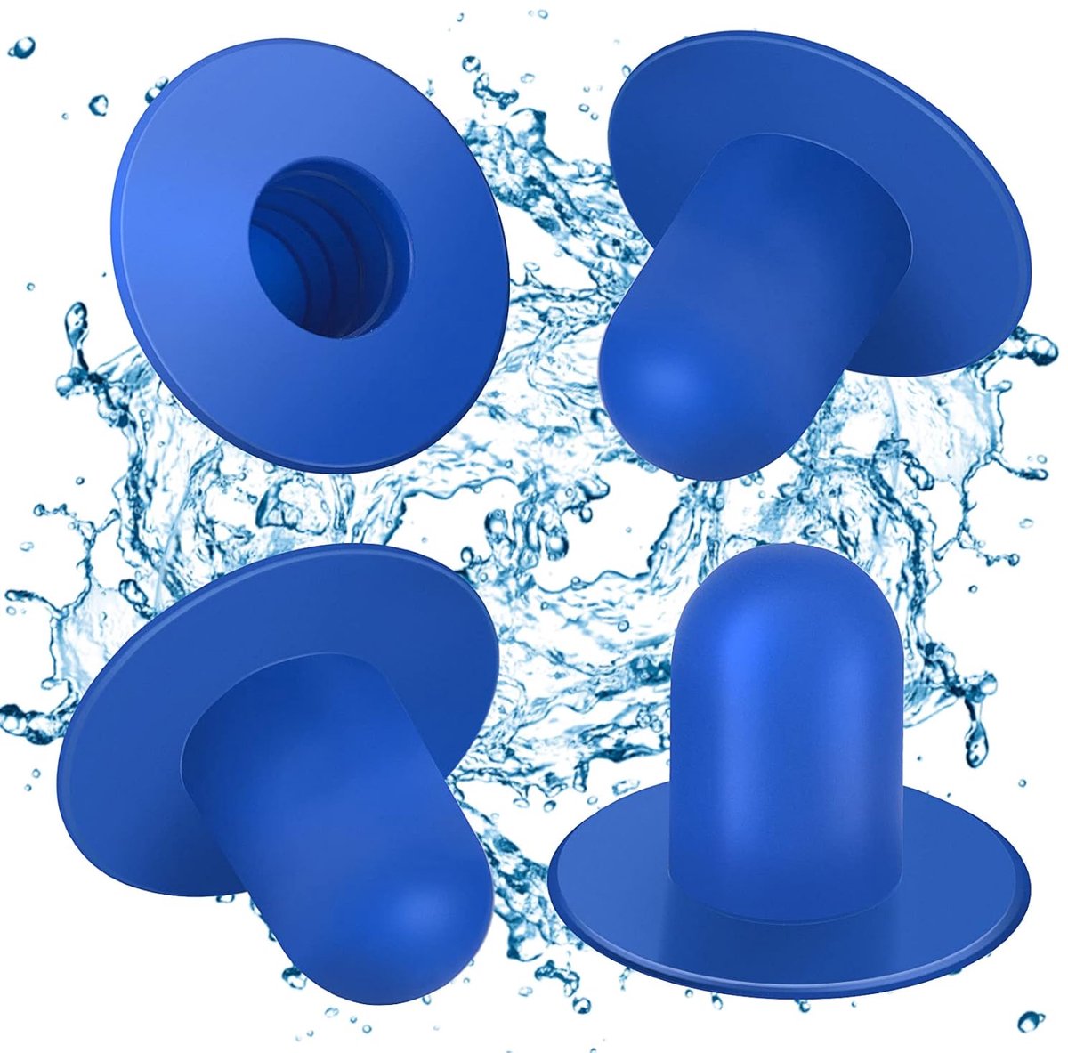 TRANKIELO® - Set van 4 Zwembad Wandpluggen – Vervangbare Onderdelen voor Bovengronds Zwembad Filterpomp – Compatibel met Intex & Bestway - Blauw