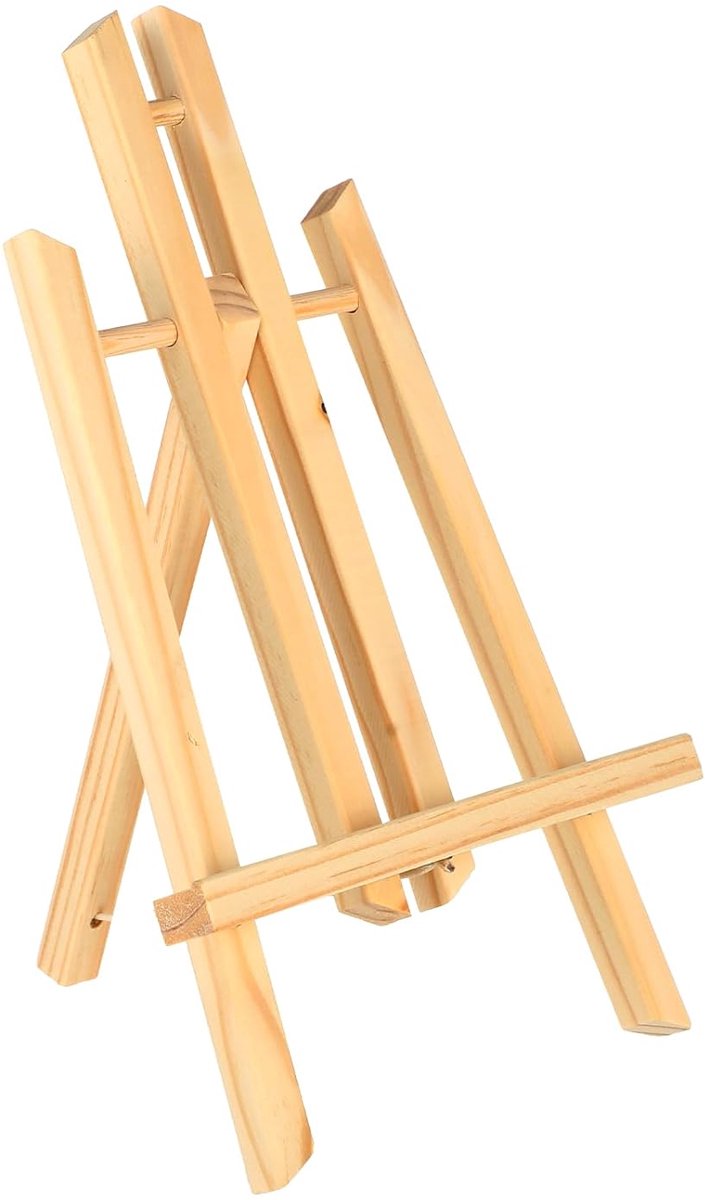 TRANKIELO® - Tafelschildersezel 30 cm hoog – Inklapbaar en ruimtebesparend – Geschikt voor schilderen en handwerk