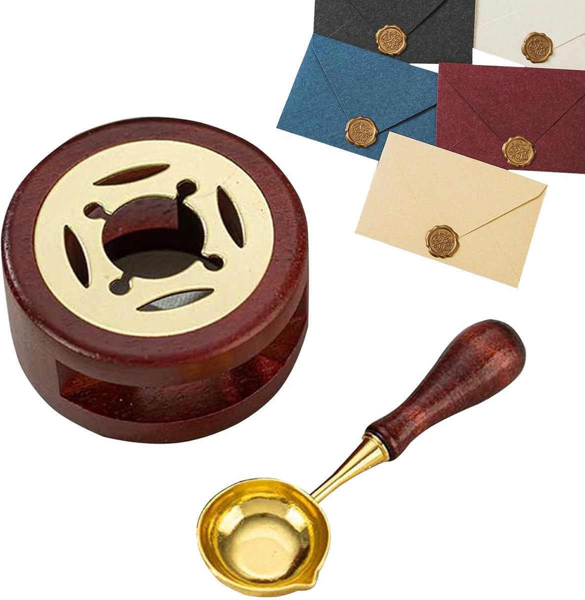 TRANKIELO® - Zegelwarmer van hoogwaardig hout - Duurzaam en gebruiksvriendelijk - Perfect voor kunst en knutselen