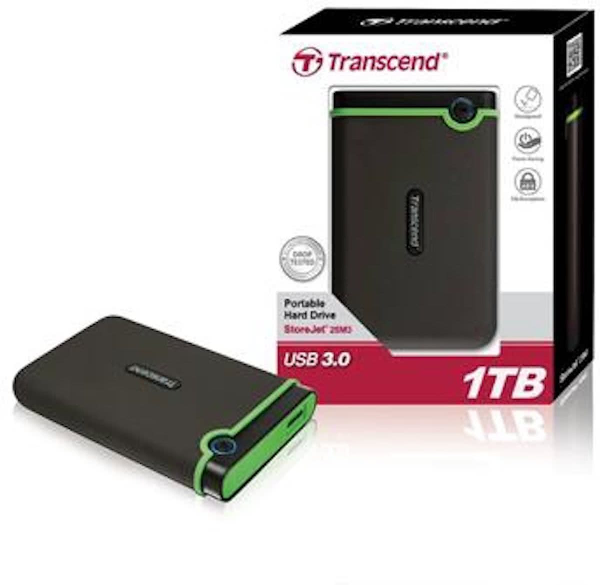 Transcend StoreJet 25M3  - Externe harde schijf - 1 TB