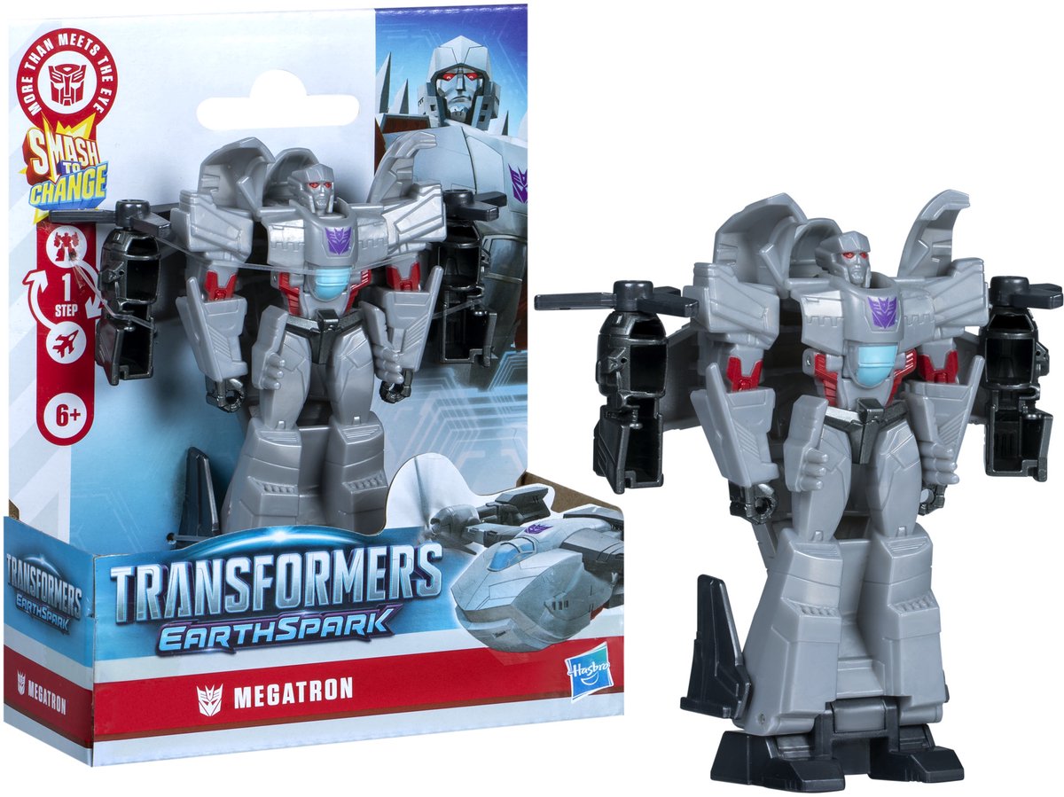 Transformers EarthSpark 1-Step Smash Changers Megatron - Actiefiguur