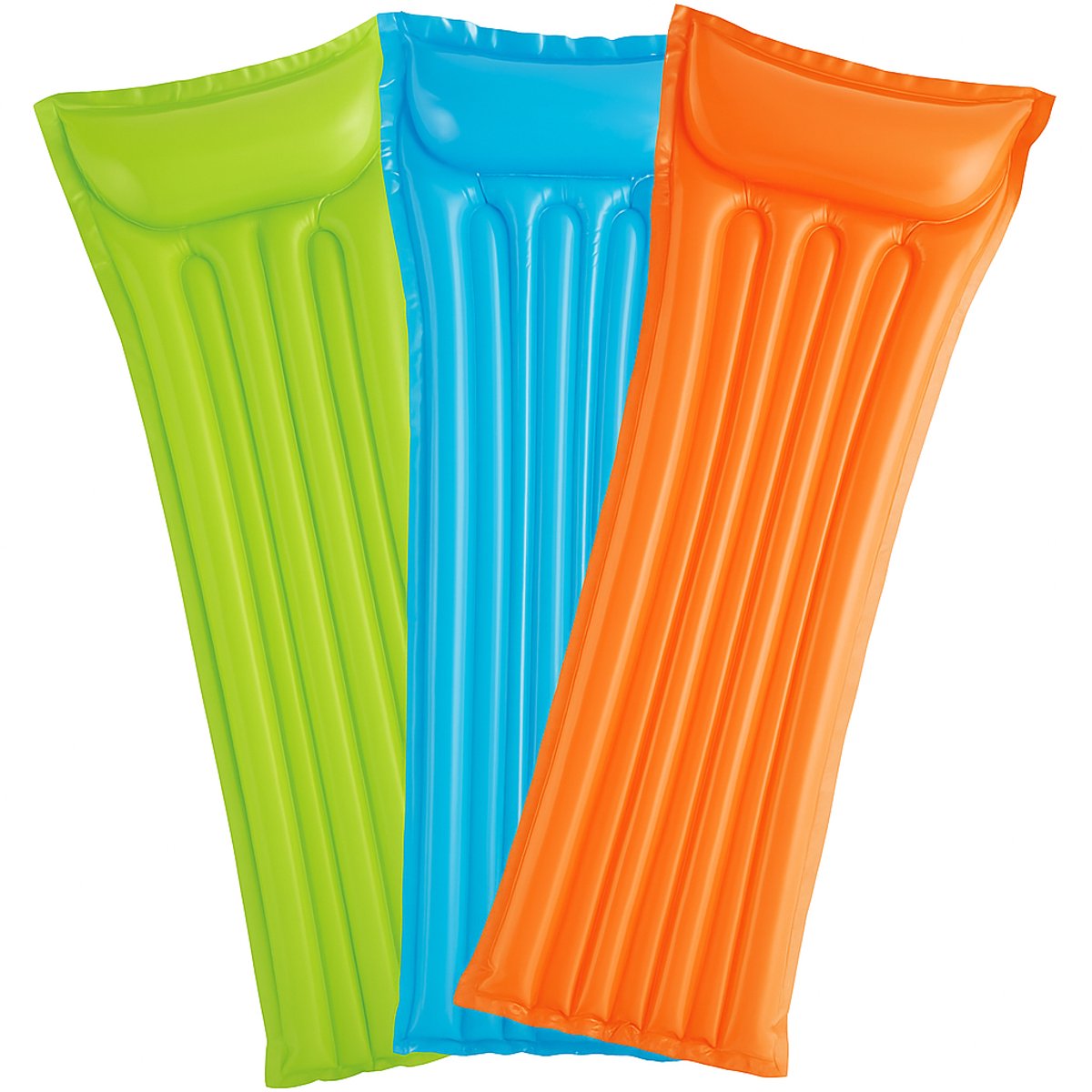 Travelhawk Waterluchtbed - Luchtbed Zwembad - 3 Stuks - voor Volwassenen en Kinderen - Lichtbed Zwembad - Oranje, Blauw, Groen