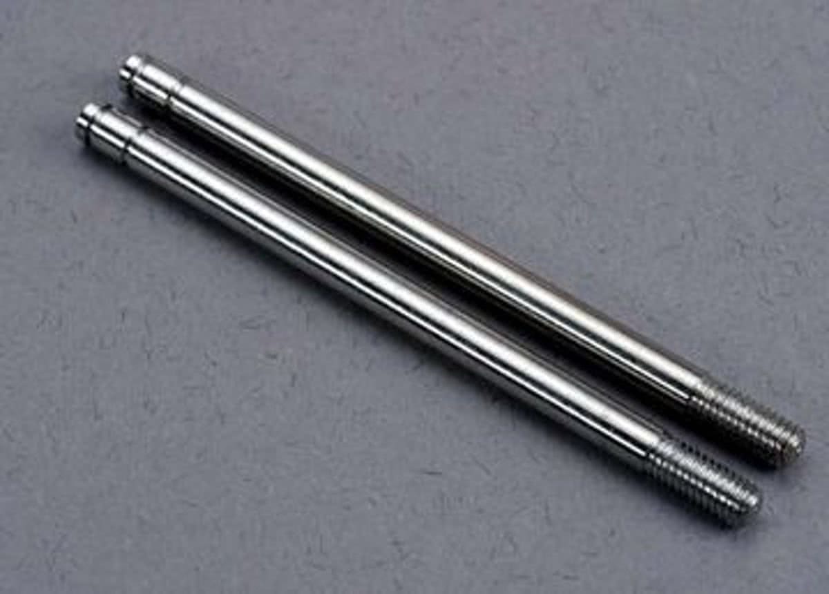 Shock shafts, steel, chrome finish (X-long) (2)