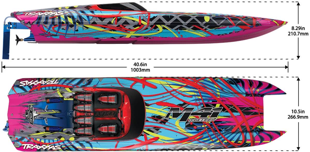 Traxxas M41 Widebody CatamaranRace boat TQi & TSM