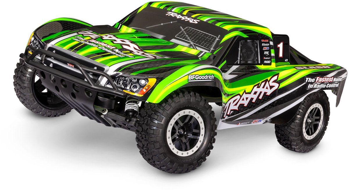 Traxxas Slash Groen 1/10 2WD Short Course Racing Truck met Accu en USB-C Lader