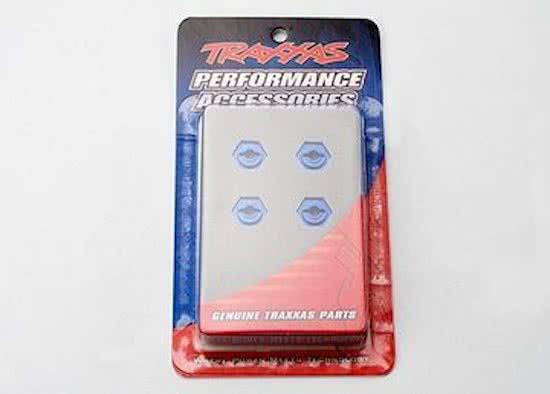 Wheel hubs, hex, aluminum (4) (blue-anodized)