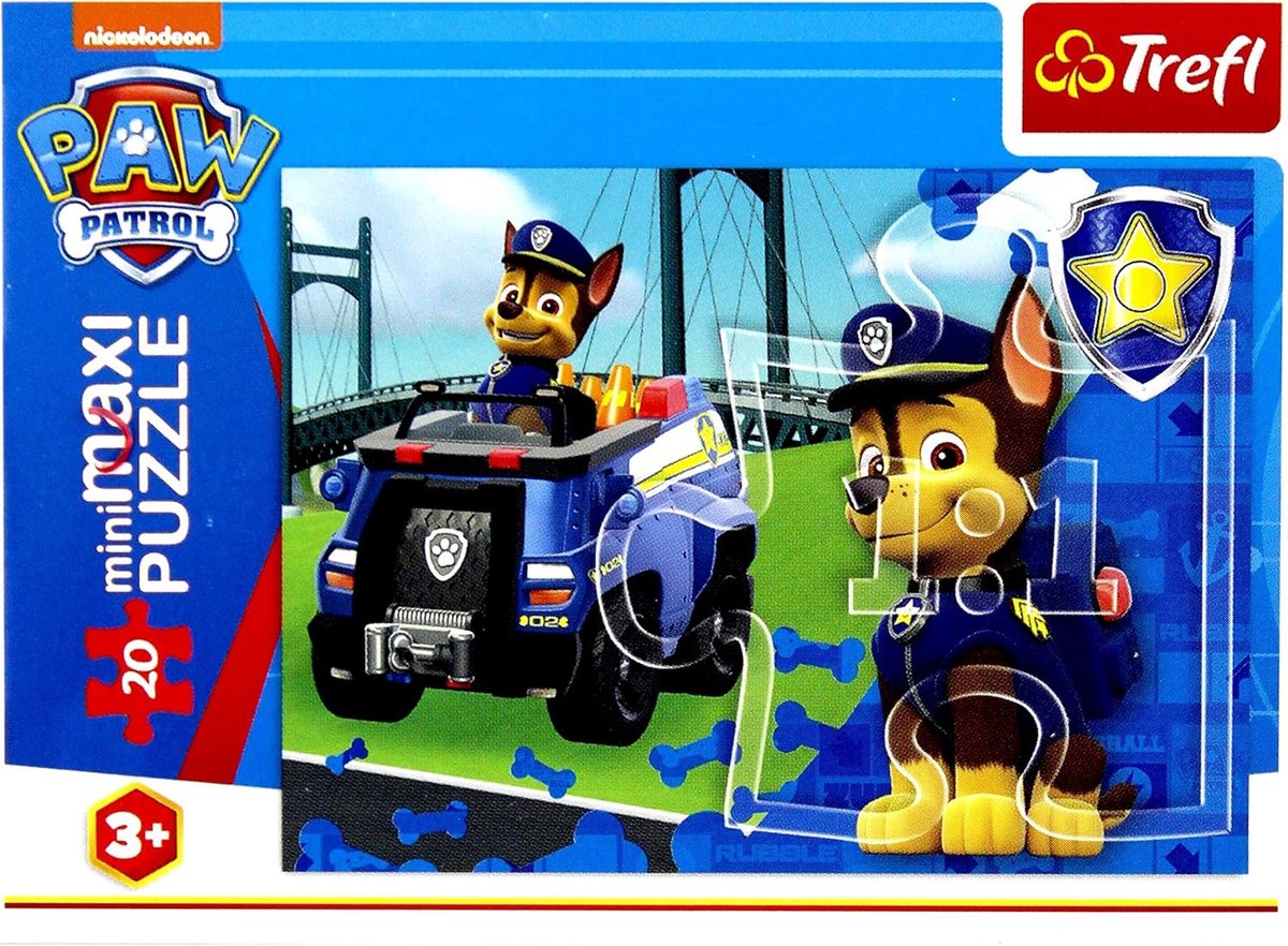 Paw Patrol - Puzzel - Chase - Kinderen - 20 stukjes