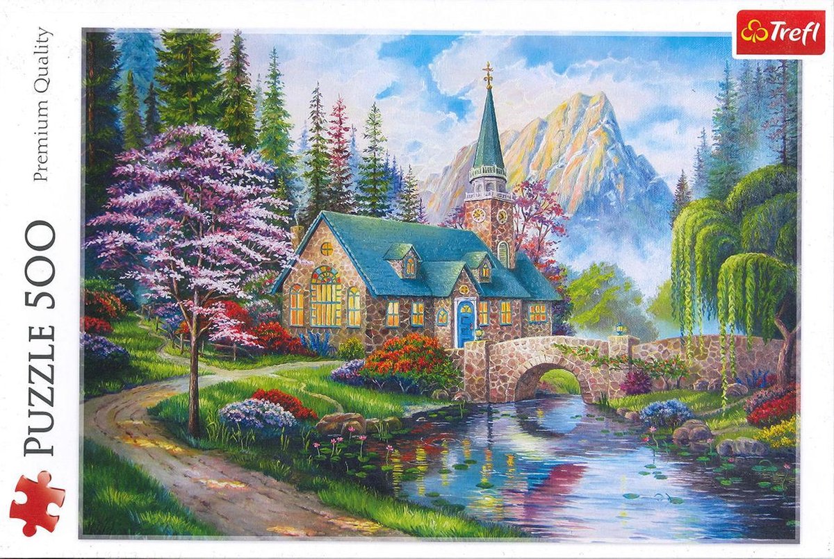 Puzzel - Legpuzzel 500 Stukjes - Huisje in het bos