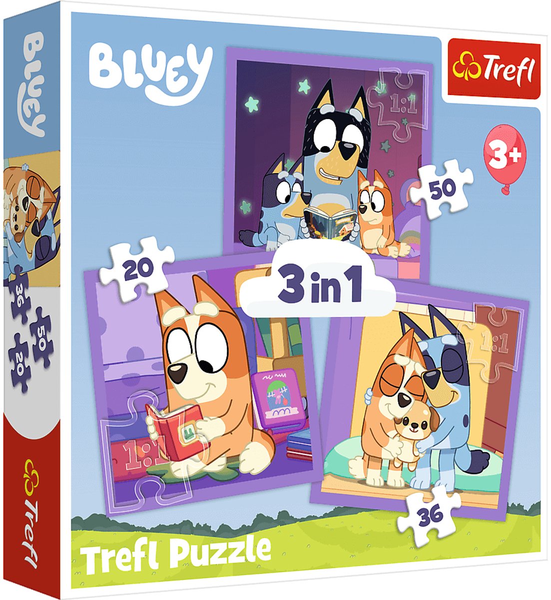 Trefl Bluey 3-in-1 puzzel educatief karton FSC Mix 70% speelgoed.