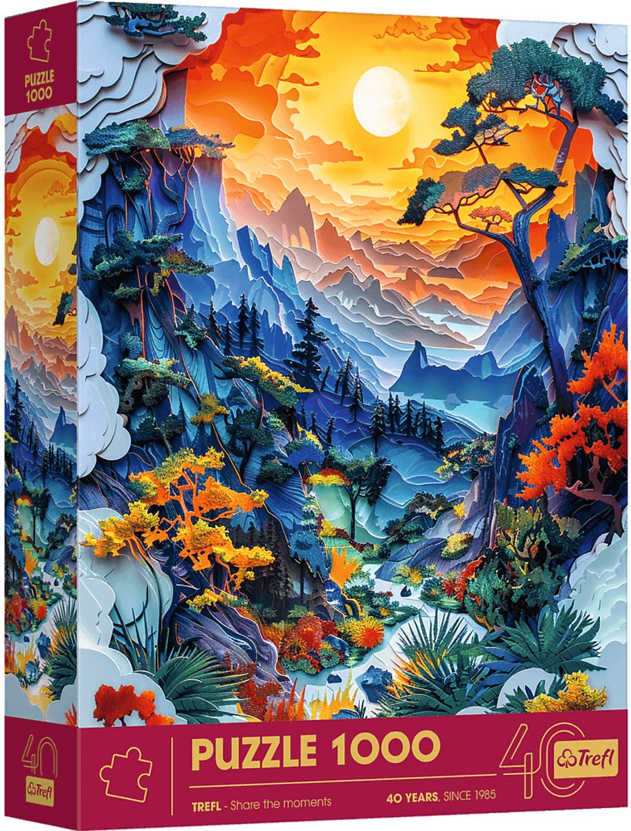 Trefl legpuzzel Valley - kleurrijke puzzel 1000 stukjes.