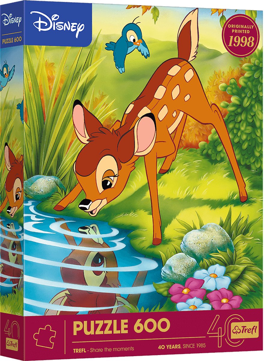 Trefl puzzel Bambi 600 stukjes - Disney legpuzzel jubileumeditie.