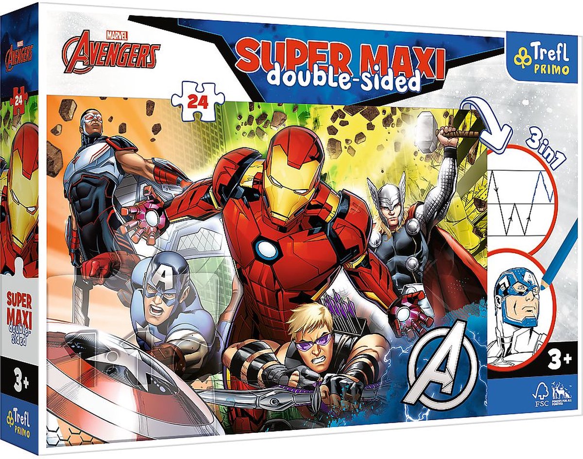 Trefl puzzel XXL stukjes - Avengers - 24 stukjes - kinderpuzzel.