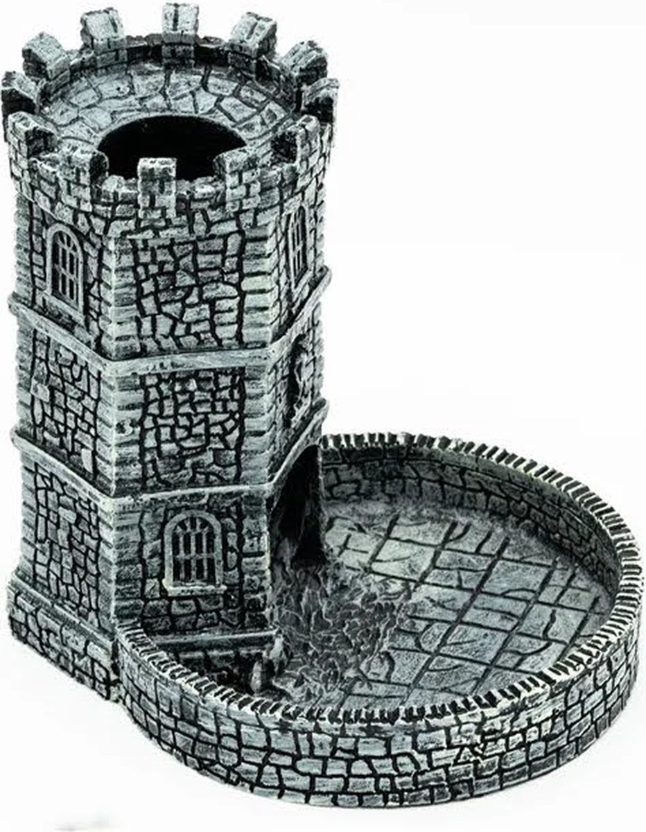 Lapi Toys - Dungeons and Dragons dice tower - Dungeons and Dragons - Dice tower - DND - D&D - Dobbelpiste - Dobbeltoren - Resin - Zilver