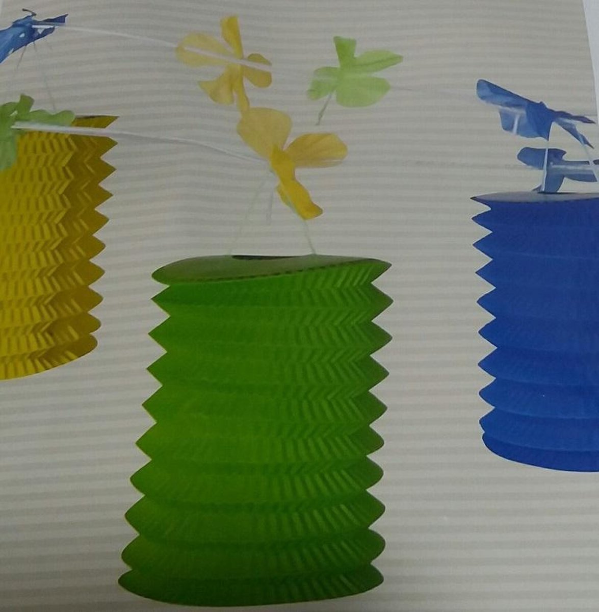 lampion slinger met bloemen - lantaarn guirlande - 350 cm