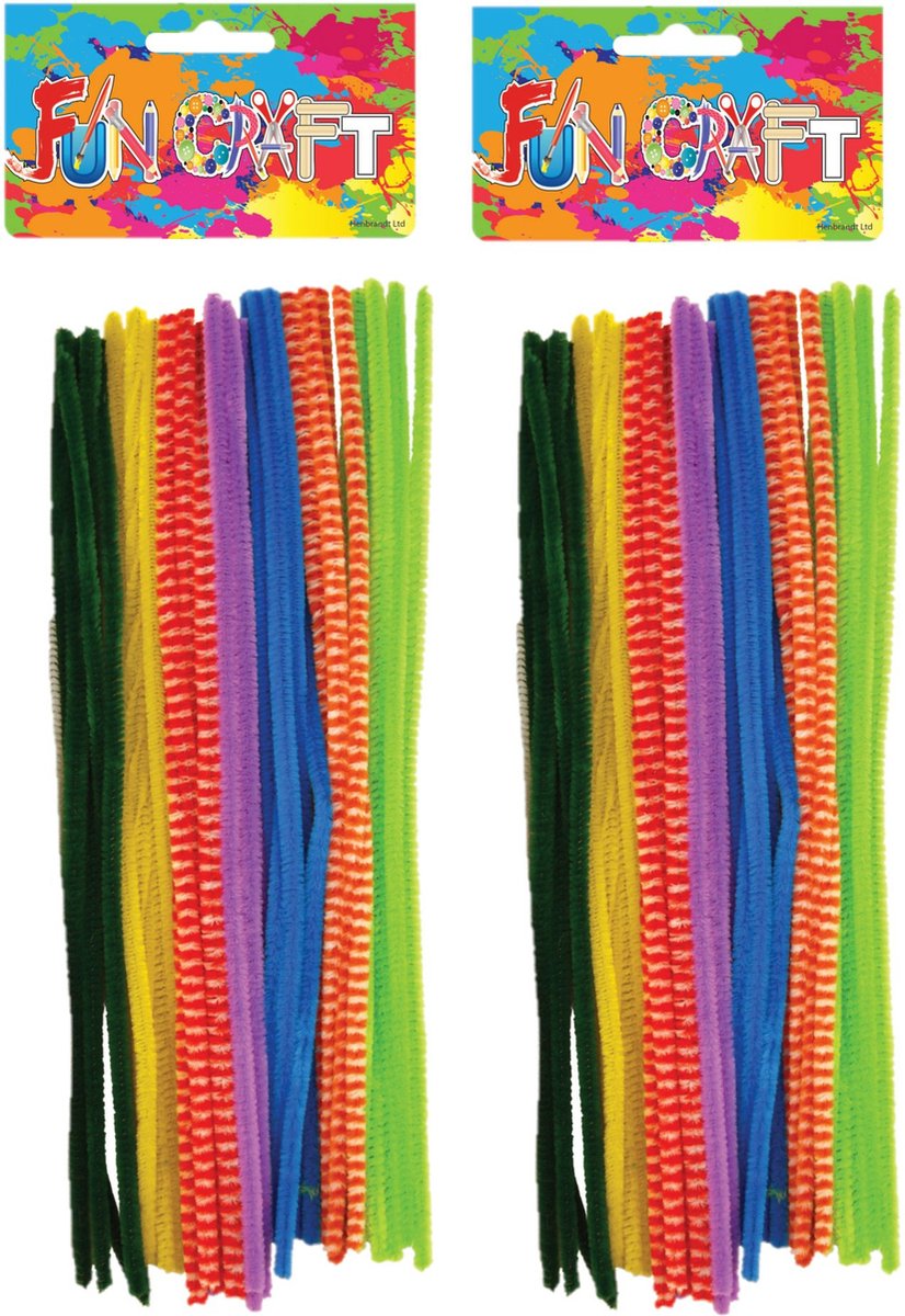 120x Chenille draad kleurenmix 30 cm