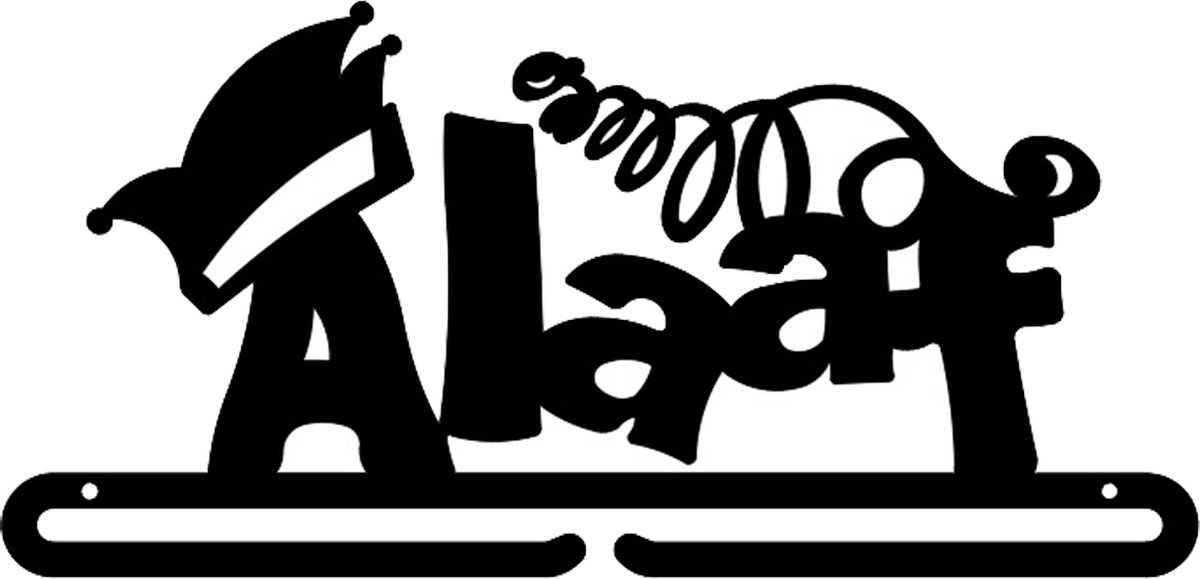 ALAAF Medaillehanger zwarte coating -(35cm breed) - Nederlands product - sportcadeau - topkado - medalhanger - medailles - Carnaval – optocht - muurdecoratie - kerst - sinterklaas