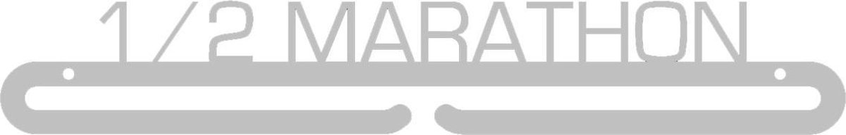 Medaillehanger - RVS - 1/2 marathon (35cm breed) - Nederlands product - incl. cadeauverpakking- eigen ontwerp mogelijk - sport cadeau - topkado- medalhanger - medailles - medalhanger - courir