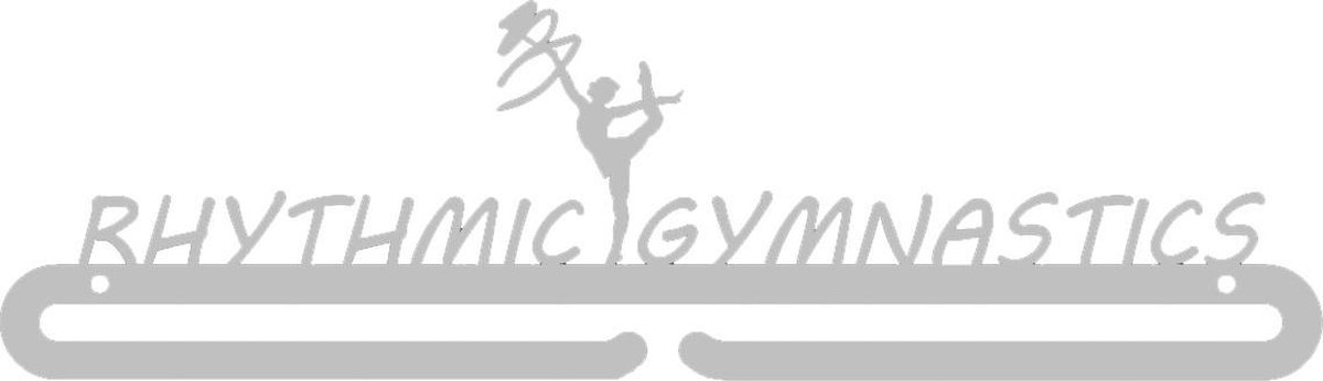 Medaillehanger - RVS - Rhythmic Gymnastics (35cm breed) - Nederlands product - incl. cadeauverpakking - eigen ontwerp mogelijk - sportcadeau - topkado - medalhanger - medailles - ritmische gymnastiek - turnpak - turnmat