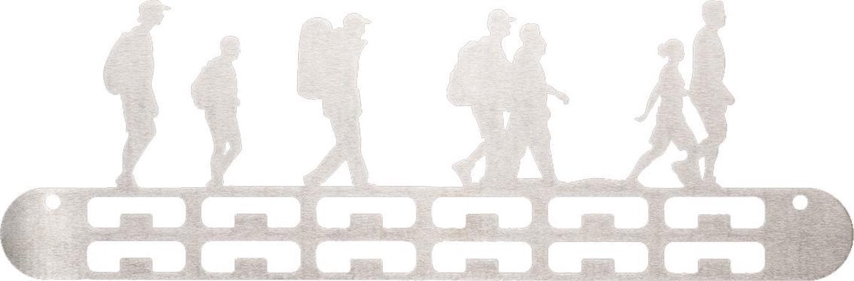 Medaillehanger - RVS - Wandelen model B (30cm breed)