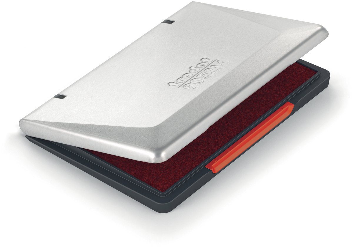 Inktkussen trodat metaal 9052m 110x70mm rood