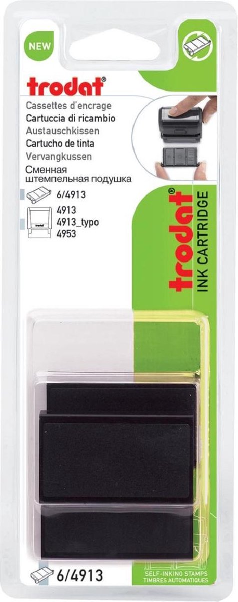 Vervangkussen rood, voor stempel TRODAT 4810/4910, blister met 2 stuks