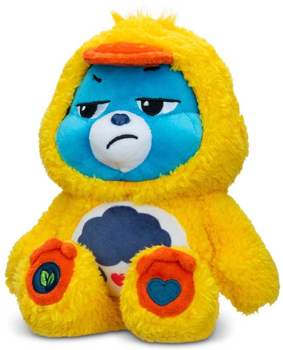 Care Bears pluche knuffel 22cm - Grumpy Chick hoodie - knuffelbeer.