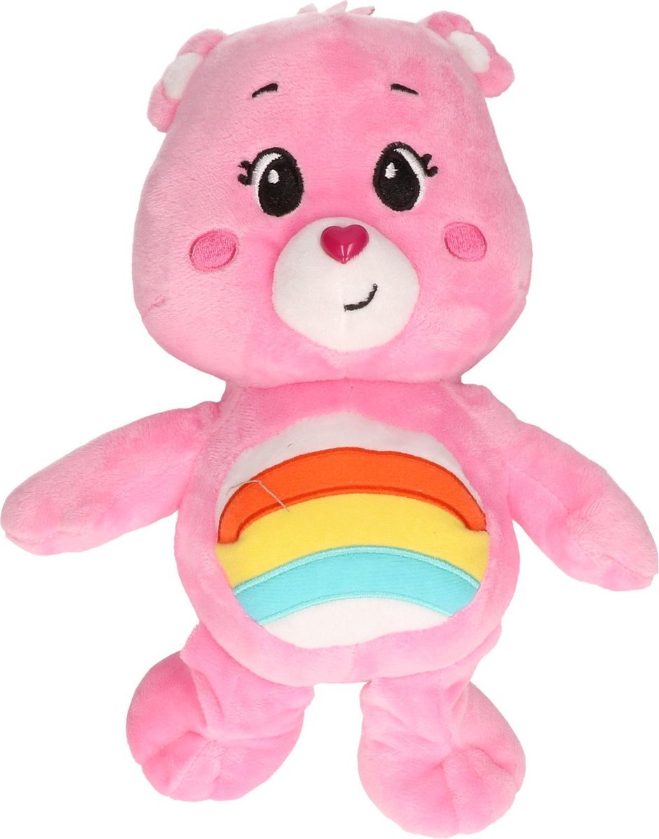 Troetelbeertjes pluche knuffel roze 21 cm - Cartoon knuffels - Troetelberen