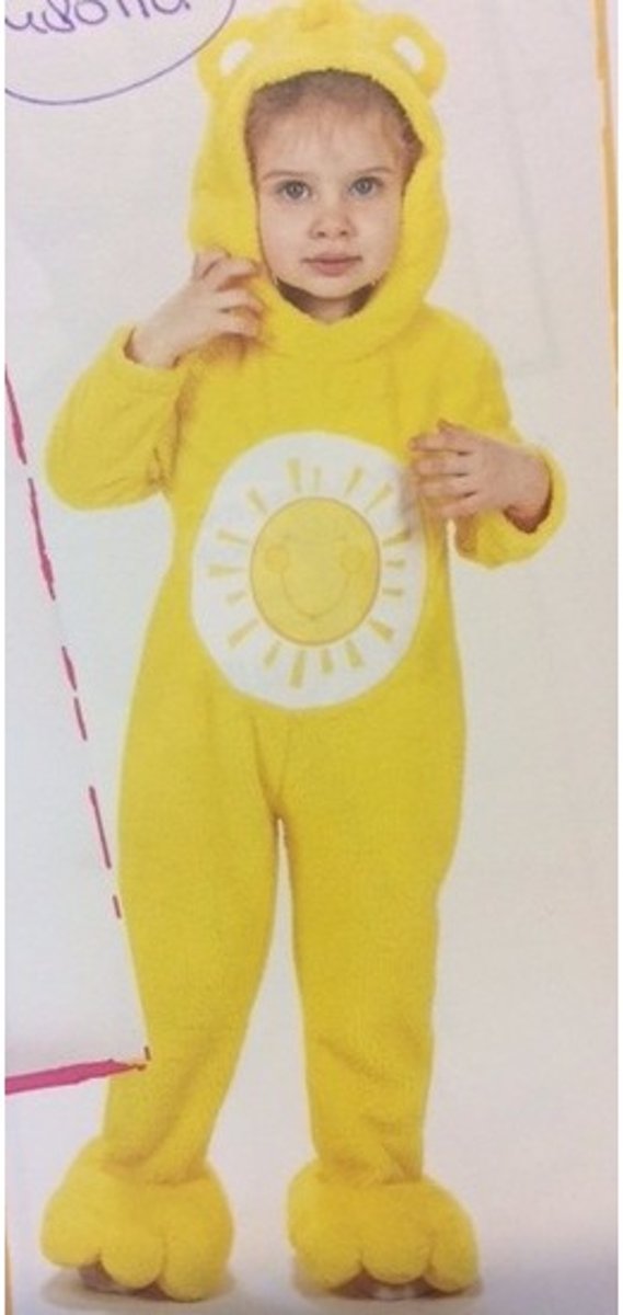 Troetelberen kostuum geel voor kinderen 98-104 (2-3 jaar)
