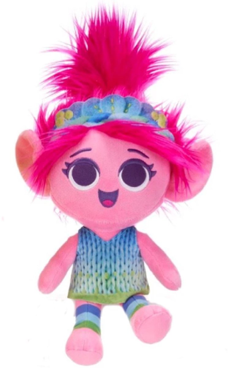 Poppy - Trolls Band Together Pluche Knuffel 35 cm - Speelgoed Knuffels voor Kinderen Jongens Meisjes - Trolls Movie Plush Toy