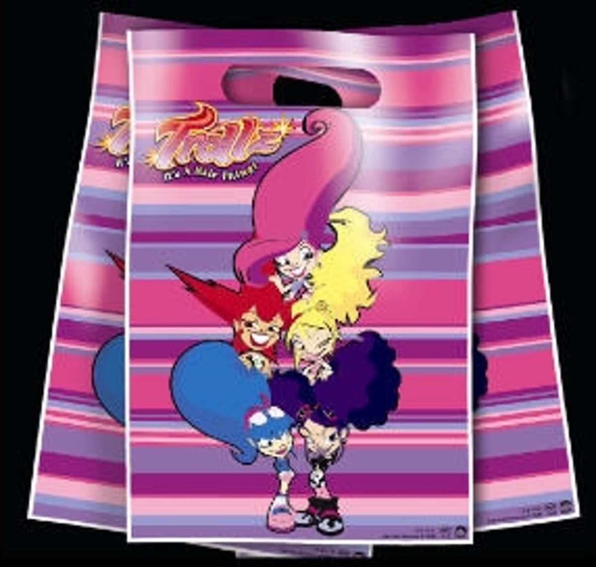 6 feestzakjes - Trollz - plastic