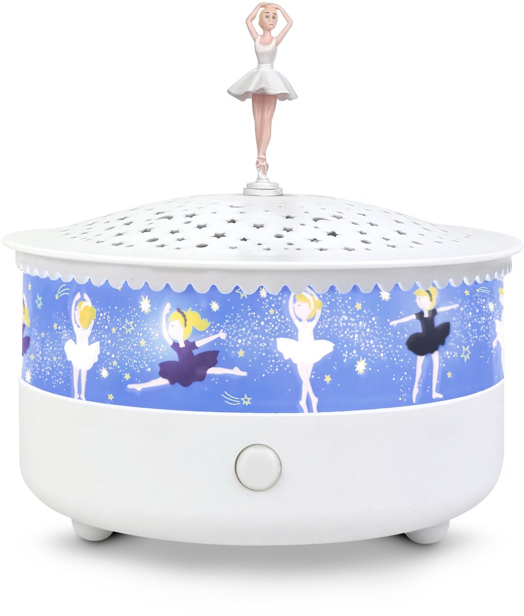 Sterrenprojector Ballerina met Muziek en Huilsensor – Betoverende Sterrenhemel voor je Kleintje, Automatische Uitschakeling en USB‑kabel Inbegrepen