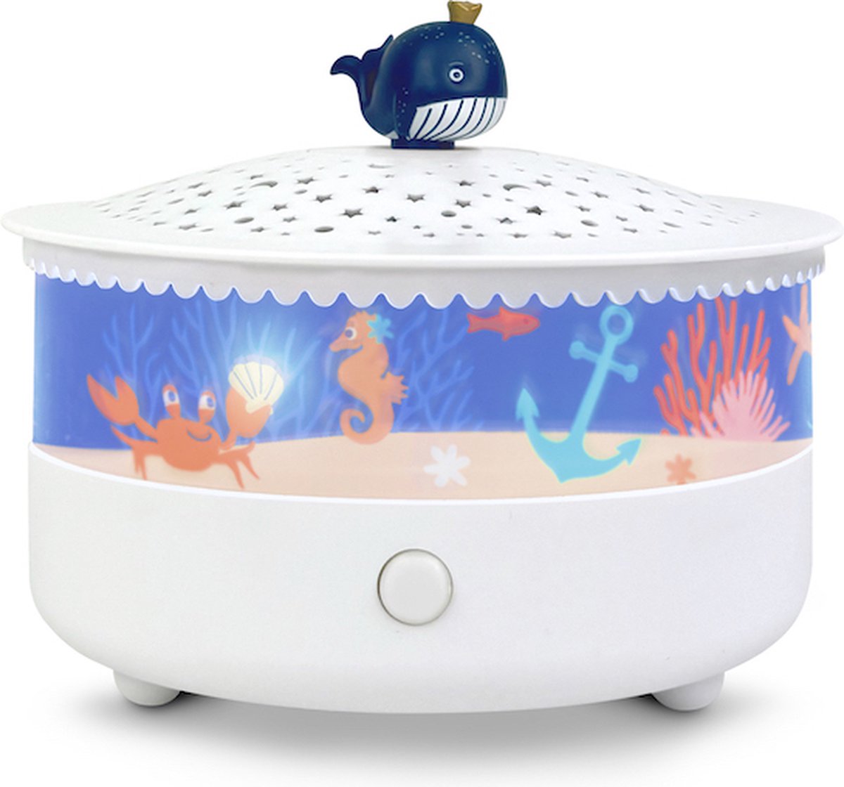 Sterrenprojector Oceaan met Muziek en Huilsensor – Betoverende Sterrenhemel voor je Kleintje, Automatische Uitschakeling en USB-kabel Inbegrepen