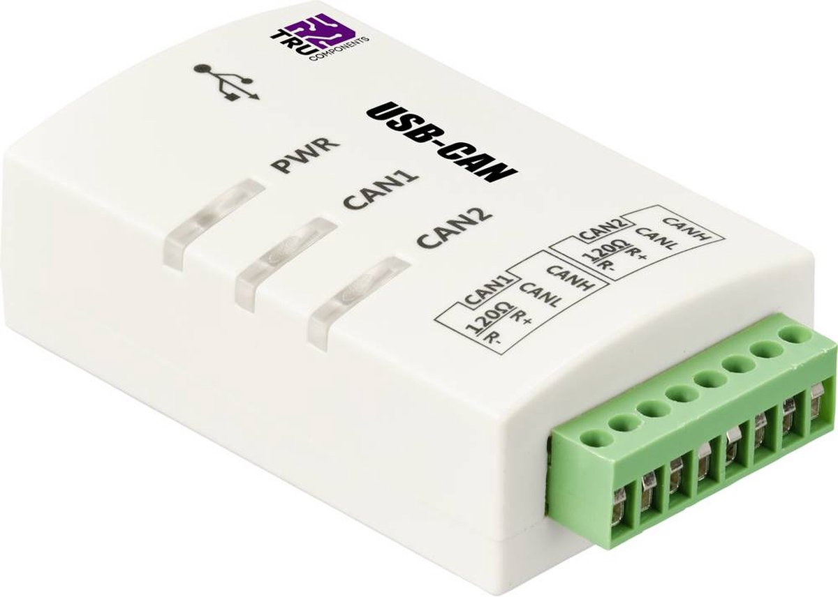 TRU COMPONENTS TC-9474804 CAN omzetter USB, CAN-Bus, Sub-D9 niet galvanisch gescheiden 5 V/DC 1 stuk(s)