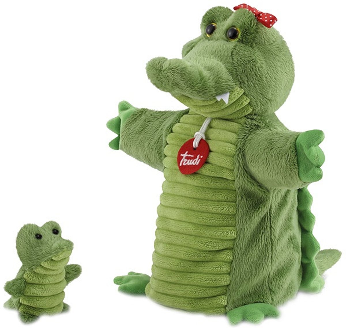 Trudi Hand- En Vingerpop Krokodil Groen 26 Cm