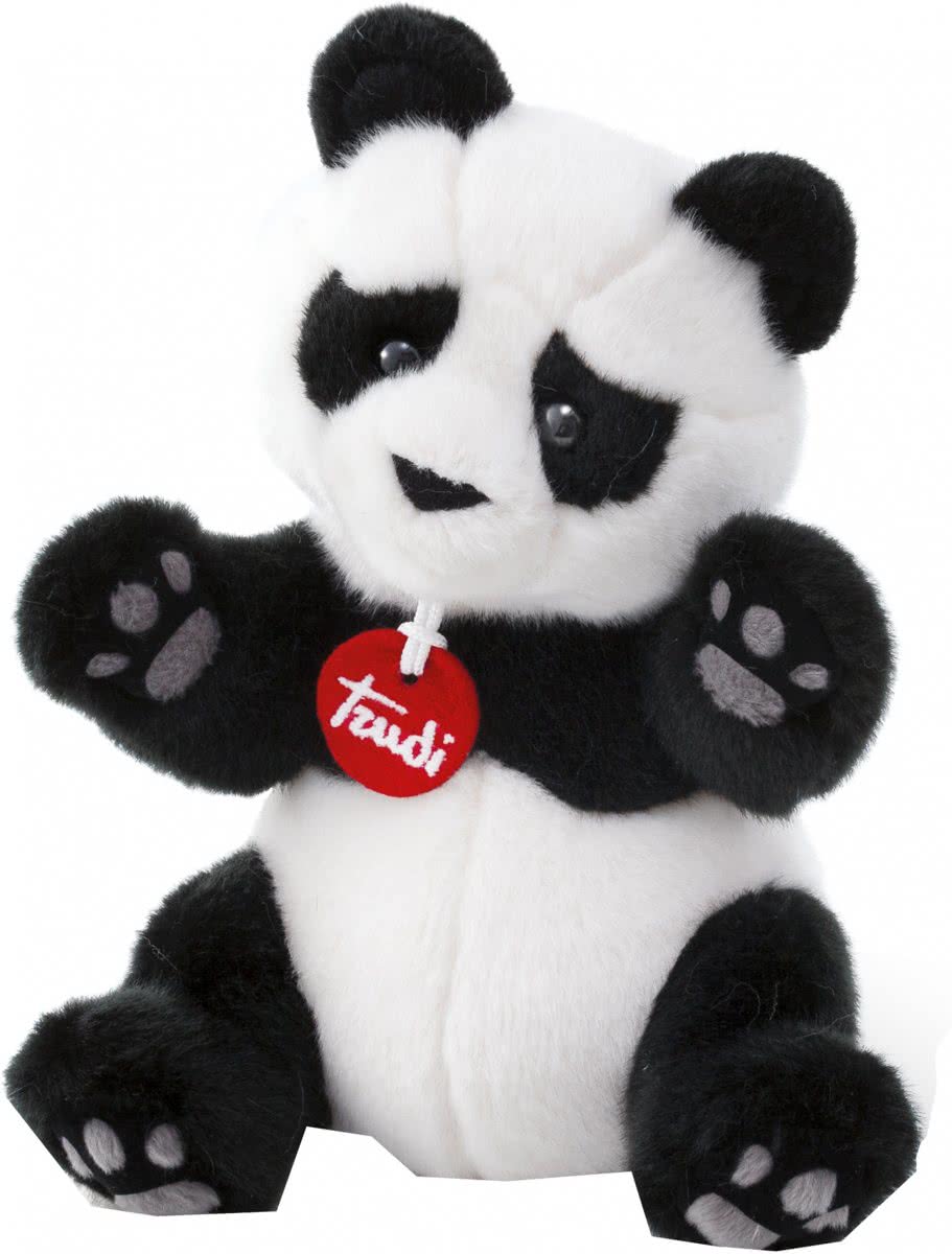 Trudi Knuffel Pandabeer Kevin 24 Cm Zwart / Wit