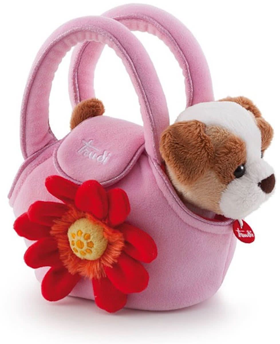 Trudi Knuffelhond In Tas 20 Cm Roze